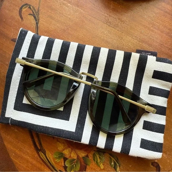 Kate Spade Olive Green Sunglasses with Blue Tinted Lens - Picture 6 of 9